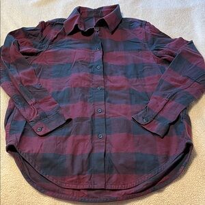 Lululemon Plaid Flannel Shirt – Navy & Deep Wine | EUC